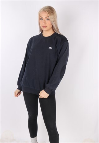 VINTAGE ADIDAS SWEATSHIRT JUMPER OVERSIZED NAVY SPORTS L