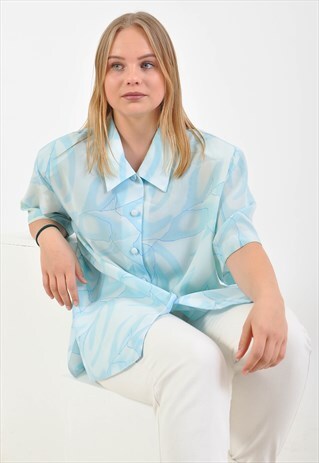 VINTAGE 80'S BLUE SHIRT