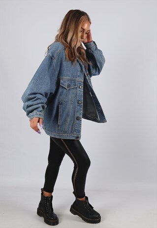 VINTAGE DENIM JACKET OVERSIZED FITTED UK 18 XXL (BFA)