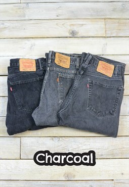 Vintage Levis 505 Straight Leg Jeans Charcoal Various Sizes