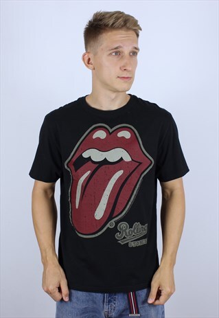 VINTAGE THE ROLLING STONES BAND BIG PRINTED T-SHIRT TOP