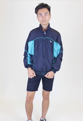 LACOSTE VINTAGE FESTIVAL JACKET BLACK TURQUOISE