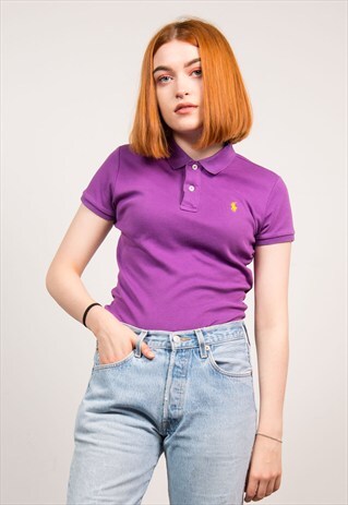 RALPH LAUREN PURPLE POLO T-SHIRT