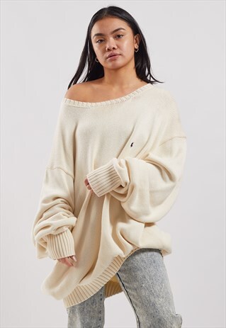 VINTAGE RALPH LAUREN LONG LINE KNITTED JUMPER