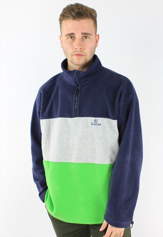 TIMBERLAND COLOURBLOCK HALF-ZIP VINTAGE FLEECE