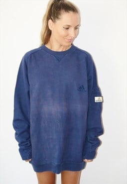 Vintage 90s ADIDAS Embroidered Logo Tye Dye Sweatshirt