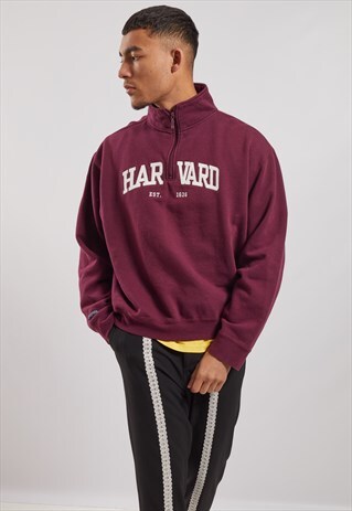 VINTAGE JANSPORT HARVARD 1/4 ZIP SWEATSHIRT