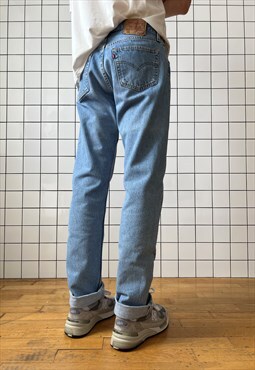 Vintage LEVIS 501 Jeans Denim Pants 90s Washed Blue