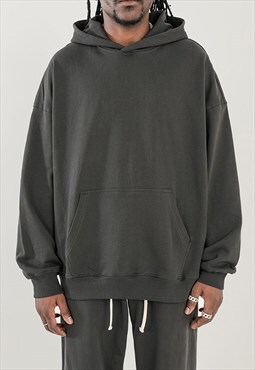 Dark Grey Heavy Cotton Oversized Sweatshirts Unisex 