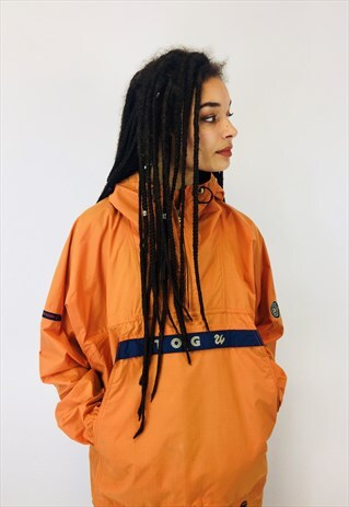 VINTAGE TOG24 ORANGE WATERPROOF COAT