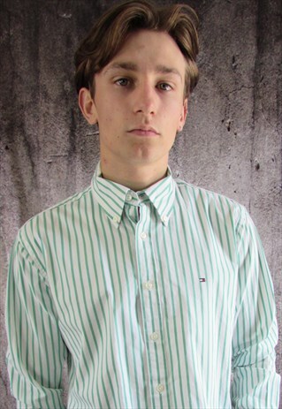 VINTAGE 90S TOMMY HILFIGER STRIPE SHIRT