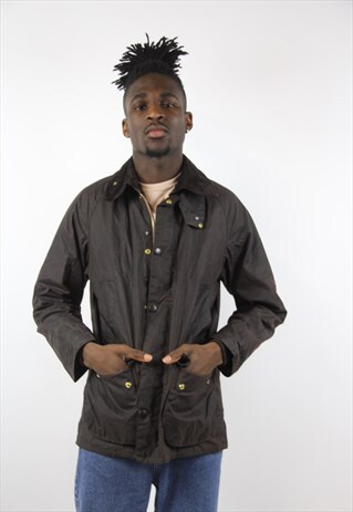 VINTAGE BARBOUR BROWN WAX JACKET