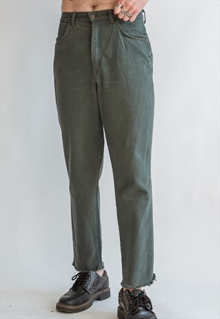 VINTAGE BALOON JEANS IN MOSS GREEN