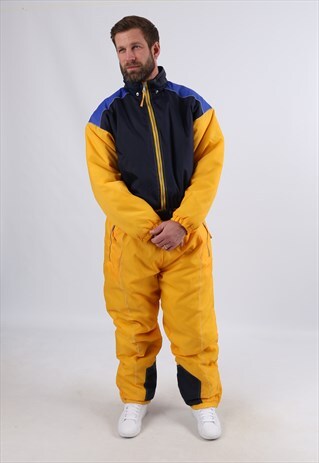 VINTAGE W.T BLUE FULL SKI SUIT SPORTS TALL UK M 40" (53W)