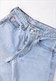Vintage 90's Straight Leg 501 Pale Blue Levi Jeans