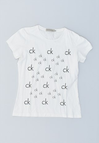 VINTAGE 90'S CALVIN KLEIN T-SHIRT TOP WHITE