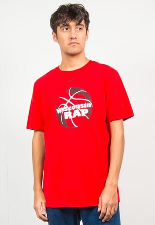 NIKE T-SHIRT WISCONSIN RAP PRINTED DECAL