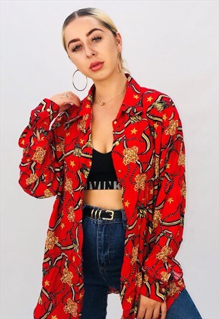 VINTAGE OVERSIZED PATTERN SHIRT