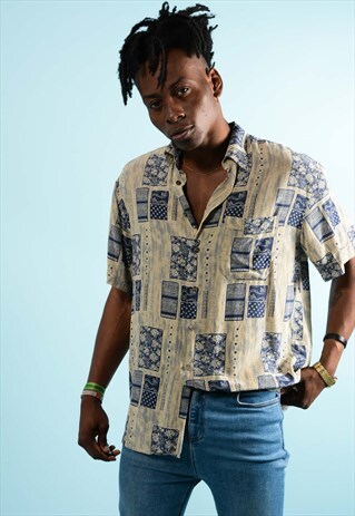RETRO SILK ABSTRACT SHIRT