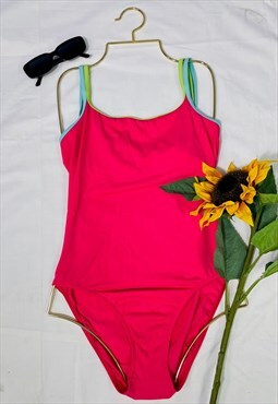 Vintage 90's Pink Contrast Strap Swimsuit