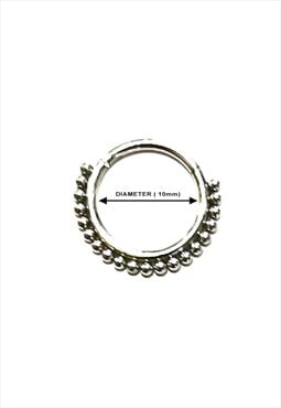 Silver hinged segment ring 10mm