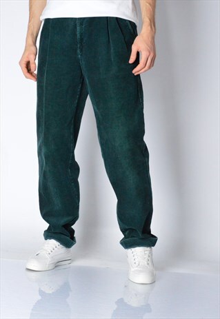 VINTAGE 90S GREEN CORDUROY PANTS