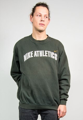 90'S NIKE ATHLETICS GREEN CREW SWEATSHIRT SWEATER