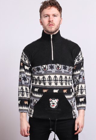 VINTAGE ZIP UP FLEECE TOP