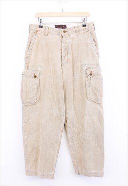 Vintage Abercrombie Cord Trousers Cream Straight Ft 90s