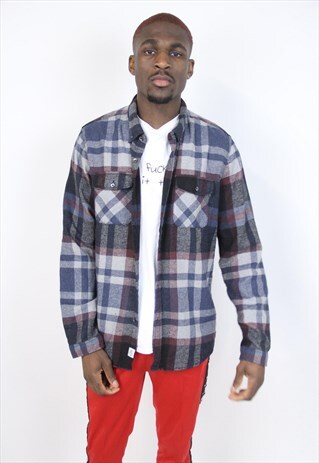 VINTAGE 90'S THICK CHECK FLANNEL SHIRT