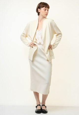 ALL IN ONE WOMAN COTTON SUIT MIDI SKIRT AND BLAZER 4098