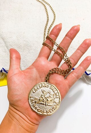 1980'S CEASERS PALACE MEDALLION NECKLACE