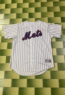 Majestic MLB New York Mets 57 Johan Santana Baseball Jersey