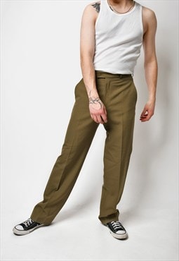 Vintage classic suit trousers in brown colour Men's 