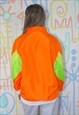 JACKET TRACK TOP VINTAGE FLURO HIGH VIS SIZE LARGE