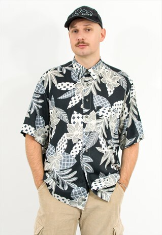 VINTAGE SUMMER SHIRT IN PRINTED FLORAL PATTERN SKATE