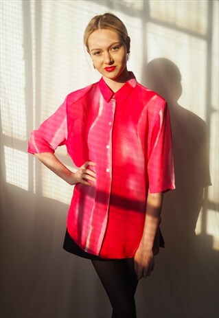 VINTAGE REVIVAL 1980'S PINK SHIRT