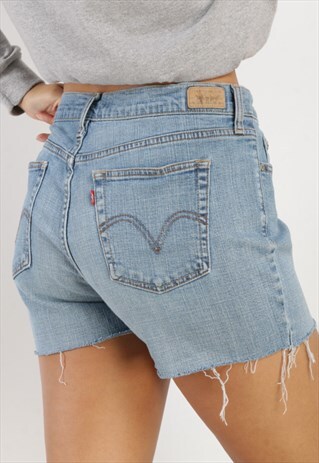 VINTAGE LEVI'S 505 REWORKED DENIM SHORTS X133