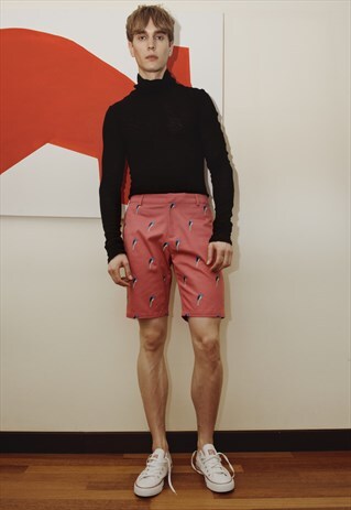 PARROTS PRINTED DUSTY PINK SHORTS