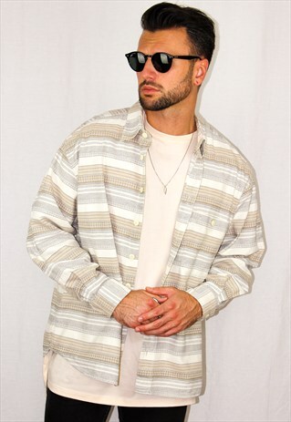 VINTAGE NAVAJO PATTERN FLANNEL SHIRT