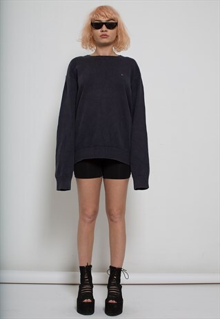 NAVY BLUE TOMMY HILFIGER MAN SWEATSHIRT