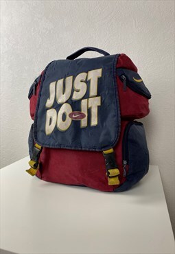  Vintage 90s Rare NIKE School Backpack Big Swoosh