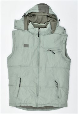 Vintage 90's Fila Padded Gilet Khaki