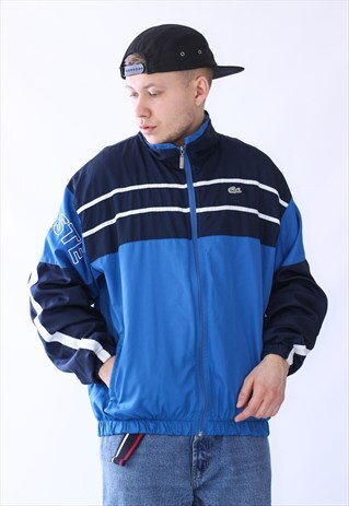 VINTAGE MENS LACOSTE BIG LOGO TRACK SUIT JACKET