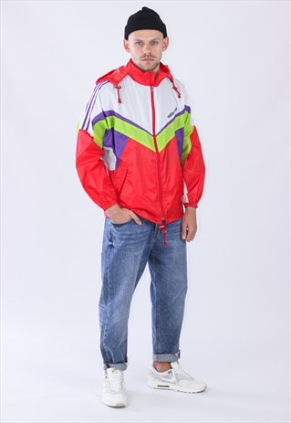 VINTAGE MENS ADIDAS ORIGINALS TRACK SUIT RAINCOAT JACKET