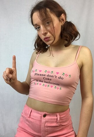 PINK STRAPPY STATEMENT TOP