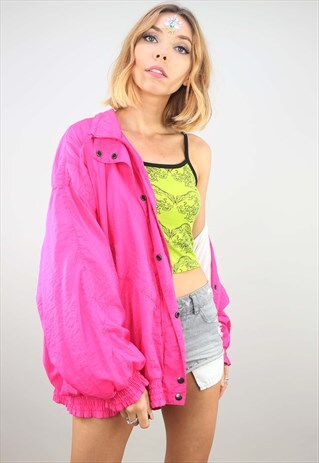VINTAGE 80S 90S OVERSIZED FESTIVAL SHELL WINDBREAKER JACKET