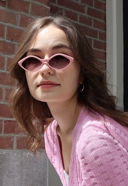 Diamond shape Sunglasses from RECYCLED Material - Candy Pink