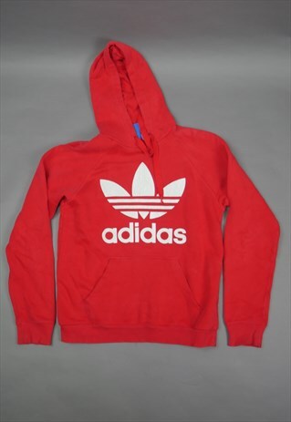 Vintage Adidas Hoodie in Red with Logo
