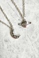 Love You to the Moon and to Saturn 2 Necklace Set
